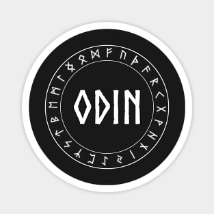 Odin Norse God with Runes Magnet